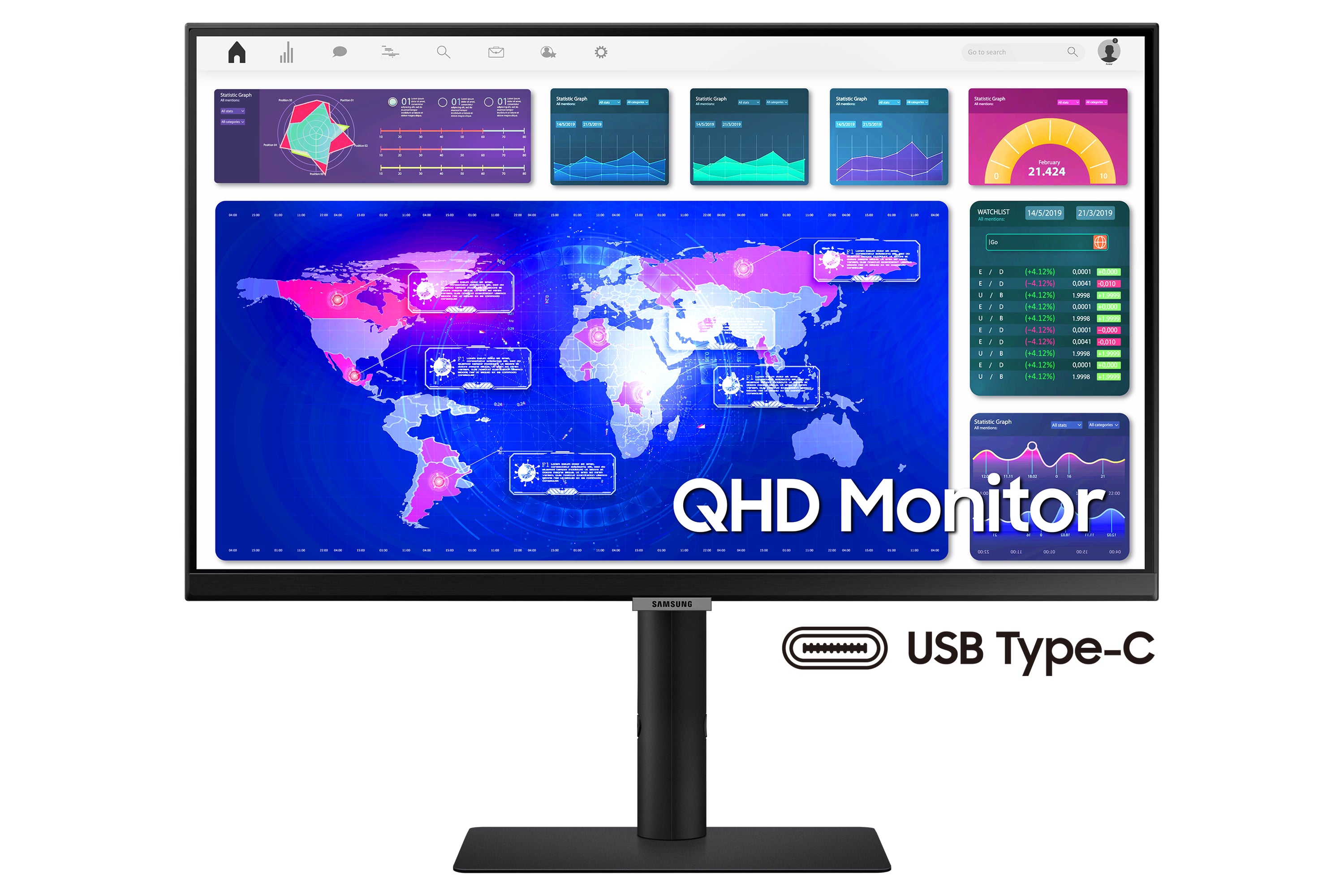 Samsung S24A600UCU - S60UA Series - LED monitor - 24 Samsung S24A600UCU - S60UA Series - LED monitor - 24